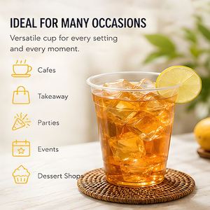Gobelet en plastique transparent de 10 oz, calibre 93, gobelet à café jetable, pour réunions de famille, fêtes d'anniversaire, visite d'usine disponible - Product Image 4