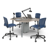 École Design Moderne Étudiant Ordinateur Salle De Classe Laboratoire Table Bureau