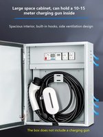 Boîte de distribution de charge de véhicules électriques imperméable à l'extérieur, nouvelle énergie, indice de protection IP54, 63A, 220V, 2 prises, acier laminé à froid, poudre