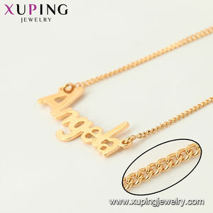 44996 Xuping初始珠宝项链定制镀金名字项链个性化 - Product Image 3