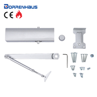 DORRENHAUS D903 Ferme-porte moderne en aluminium à fermeture douce, homologué CE, européen, maintien ouvert, hydraulique, 25-45 kg, vitesse réglable pour