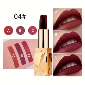 Custom <strong>Lipstick</strong> Oem Cosmetics Manufacturers Makeup Waterproof Moisturizing <strong>Matte</strong> Three-color <strong>Lipstick</strong> Private Label - Product Image 4