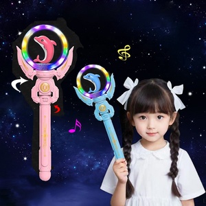 2025 Neues Design Leucht spielzeug Dolphin Led Flash ing Music Rotierender Magic Stick Wand Großhandel - Product Image 4