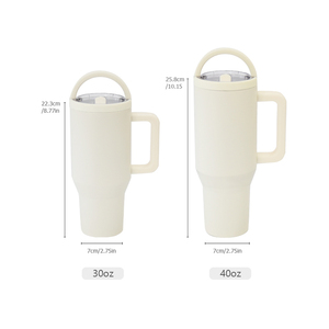40 OZ Stainless Steel Double Wall Vacuum Insulated Tumbler with Handle -Leak-Proof BPA Free Car Cup for <b>Coffee</b> Tea Beer - Product Image 5