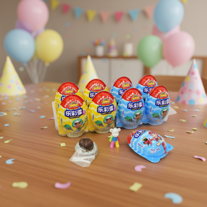 Suministro Directo de Fábrica OEM Halal, Dulce Divertido de Marca Personalizada, Juguete de <span class=keywords><strong>Chocolate</strong></span> con Forma de Huevo, Caramelo de Dibujos Animados para Niños de 12 Meses - Product Image 2