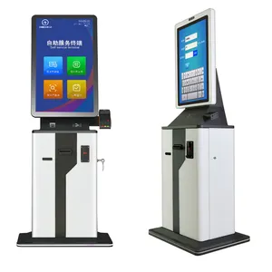 Self servis kiosk nakit akıllı standında self ödeme baskı ödeme bilet makinesi