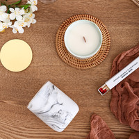 Porte-bougie en céramique de luxe vide en marbre pour la fabrication de bougies