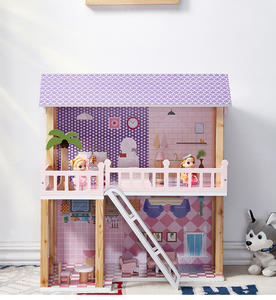 Maison de poupée en bois, bricolage, accessoire <span class=keywords><strong>pour</strong></span> bébé, simple, modèle Miniature, pépinière - Product Image 3
