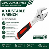 Clé à molette réglable 6, 8, 10, 12 pouces, robuste, en acier CR-V, à mâchoires larges, avec poignée antidérapante en TPR, fabrication OEM/ODM directe usine
