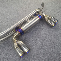 Échappement arrière en titane pour BMW E46 M3 S54 avec tuyau de 63,5 mm et embouts de 70 mm, compatible avec les modèles 1997-2000