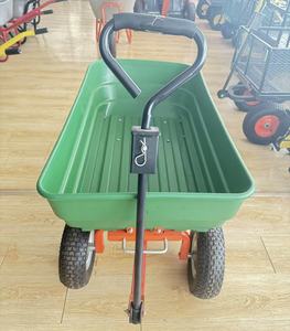 Camion à quatre roues en plastique léger 125L TC2135 chariot à benne basculante de jardin de charge de 300kg pour le transport d'outil OEM personnalisable - Product Image 2