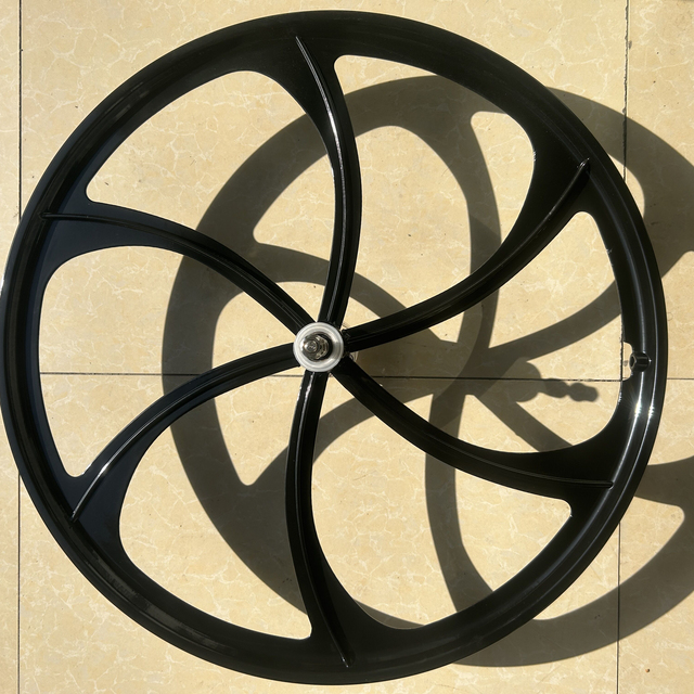26 Inch Bike Rims Bicycle Wheels Bike Wheel 6 Spoke Wheels Magnesium Alloy Stand QR Front Powder Coated Rims for City Bike