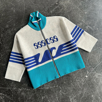 Pull en Coton Jacquard Personnalisé pour Homme, Fabricant de Tricots OEM ODM, Col Rond, Pull Oversize Streetwear avec Lettres pour Homme
