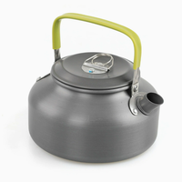 Bouilloire à eau en alumine pour pique-nique en plein air, théière, ustensiles de cuisine portables, cafetière pour 1-2 personnes, randonnée, camping, voyage, 0,8 L