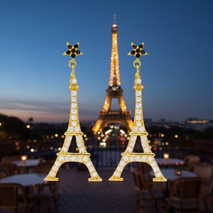 Torre Eiffel diseño Estrella de Plata pendientes al por mayor turco de la joyería de la plata esterlina - Product Image 3