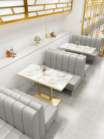 Meubles de restaurant commerciaux modernes, tables et chaises, hôtel, café, mobilier de loisirs, banquette en métal pour salle à manger