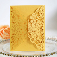 Tarjetas de Invitación con Diseño Floral Láser para Ritos de Pasaje