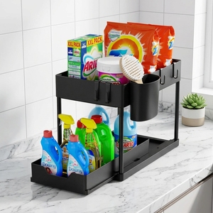 Estante Multifuncional para Almacenamiento de <span class=keywords><strong>Cocina</strong></span>, Organizador Deslizante Debajo del Fregadero con Cajones - Product Image 1