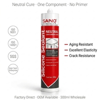 Scellant silicone neutre SANVO ISO9001 300ml, scellant résistant aux intempéries, fabricant de scellant silicone neutre OEM, vente en gros