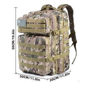 Sac à dos tactique imperméable 45L 900D, sac de randonnée camouflage, sac d'assaut OEM, poche Molle, mode, camping, activités de plein air - Product Image 3