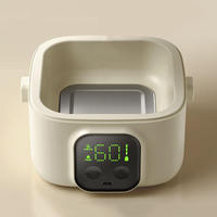 LOVFE Boîte à lunch électrique rechargeable en acier inoxydable Récipient étanche Bol à nourriture pour bébé facile à nettoyer pour voiture Ménage Extérieur