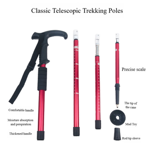 ไม้เท้าปีนเขาแบบยืดหดได้ด้ามจับทำจากคาร์บอนทังสเตนเหล็กทนทานสำหรับเดินทางกลางแจ้งทันสมัย - Product Image 6