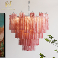 Lampe personnalisée moderne Décoration de luxe Salon Escalier Luminaire suspendu Salle à manger française Lampes personnalisées Lustre en verre de Murano