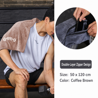 Serviette de sport/yoga pliable en polyester et nylon violet, respirante, écologique, douce, absorbante, antidérapante et légère