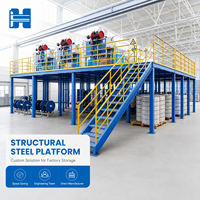 Entrepôt commercial à structure en acier avec plateforme en acier pour l'extension du stockage et l'aménagement de l'entrepôt d'usine