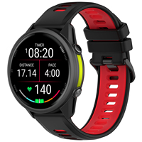 Bracelets en silicone souple 22mm pour Garmin Forerunner 970 Bracelet de montre de sport double couleur 47mm pour ceinture universelle Garmin