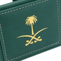 Juego de escritorio de papelería de 8 piezas de cuero verde para oficina ejecutiva del gobierno de Arabia Saudita, juego organizador de Accesorios de escritorio de oficina de lujo