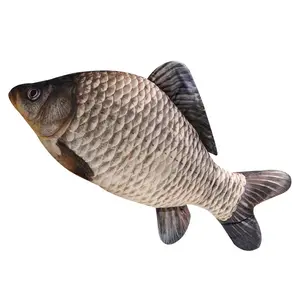 Creativo 3D simulación pez peluche muñeca tilapia crucian carpa arenque besugo almohada