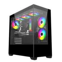 AntarcChill Factory OEM ODM Mid Tower EATX ATX M-ATX Desktop Gamer Cabinet Case Pc Gaming Computer Case Towers With Fans