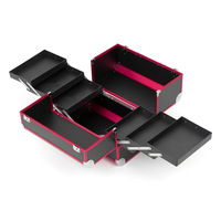 Professionnels grande capacité aluminium Abs Portable multicouche cosmétique Kit boîte artiste mallette de rangement chariot vanité maquillage sac