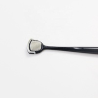 Nettoyant de Langue Noir et Blanc pour Couples, en Gros, avec Logo OEM, Grattoir de Langue en Caoutchouc Doux, Nettoyage Classique, Combinaison