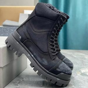 Botas de Diseñador Originales de Primera Calidad, Botas de Hombre con Cierre y Suela Gruesa, Estilo Retro, Nuevas y Populares para Invierno - Product Image 1