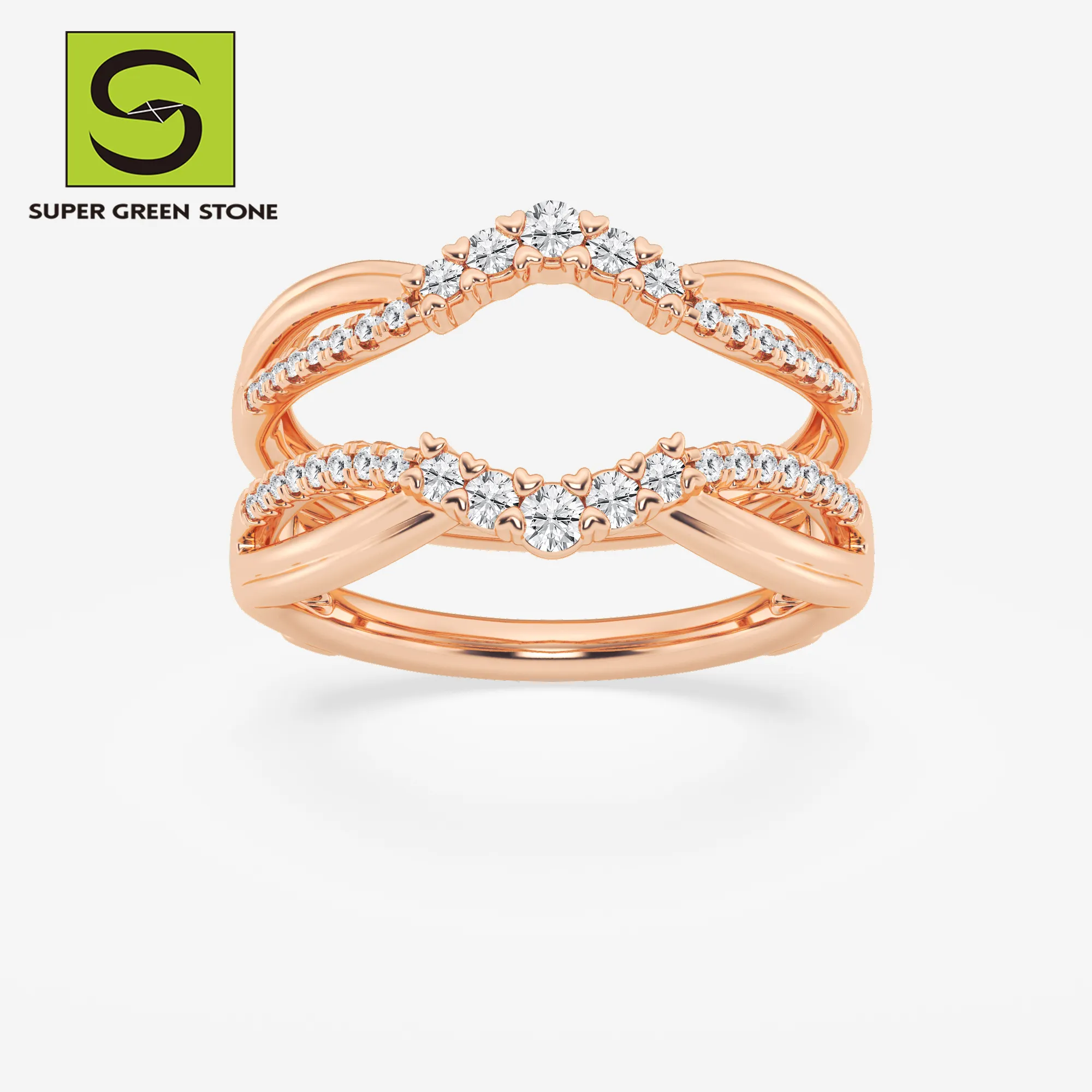 SuperGS SGSR089 en forma de círculo moda barato elegante precio especial forma hexagonal oro boda Animal serie joyería fina anillos