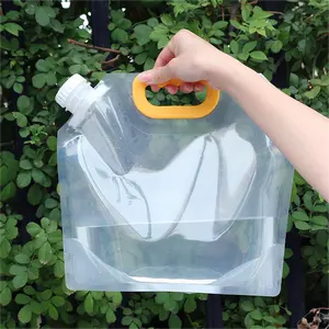 BPA free 500ml 1L 3L 1gallon 5L 10 litre portable outdoor camping folding water bag plastic water container with liquid spout