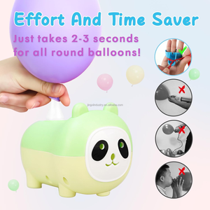 Cute Panda <b>Balloon</b> Inflator Electric - Air Pump for <b>Balloon</b> Garland, Arch, Birthday Decorations, Portable Blower Machine - Product Image 3