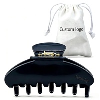 BELLEWORLD Pinces à Cheveux en Acétate Grandes et Luxueuses avec Logo Personnalisé – Maintien Sûr pour Demi-queue de Cheval Quotidienne – Accessoires Capillaires pour Femme – Vente en Gros