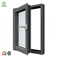 Ventanas Abatibles Modernas Topbright con Certificación NFRC, Resistentes a Huracanes, con Aislamiento Térmico, Marco de Aleación de Aluminio, Doble Vidrio, Energy Star