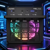 Station d'accueil 4 baies NVMe SSD sans outil 1:3 USB4 40 Gbit/s avec fonction d'effacement, lecture/écriture, boîtier M.2 en plastique et ventilateur RGB