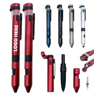 Wholesale <b>Creative</b> 7-in-1 Multi-tool Pen With LED Light Compass Promotional Giveaway for Trade Show Business Marketing <b>Gift</b> Item - Product Image 1