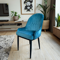 Chaise de salle à manger moderne en velours pour la vente en gros, idéale pour hôtel, maison, cuisine, salon, restaurant, table à manger