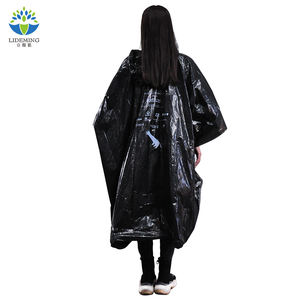 مطر بلاستيك بولي إيثيلين عالي الجودة للاستعمال مرة واحدة للمعطف عينة مجانية سماكة مهرجان معطف واق من المطر أسود للتخييم والجولات في الهواء الطلق - Product Image 3