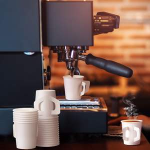 Gobelet à thé en papier écologique avec poignée, biodégradable, compostable, jetable, pour boissons chaudes, imprimé <span class=keywords><strong>sur</strong></span> mesure, imperméable, vente en gros, gobelet à café - Product Image 4