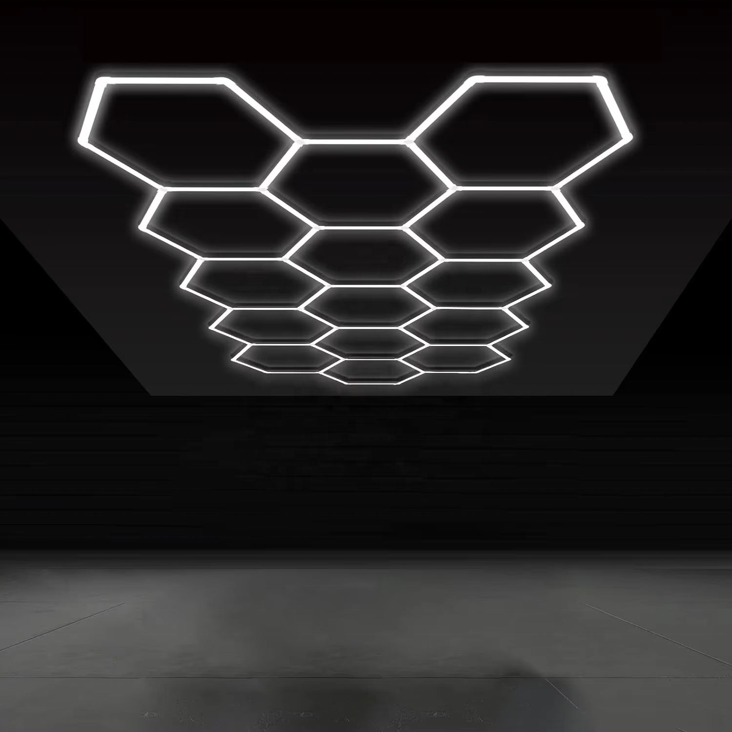 Hexagonal Led Work Hexagon Hex Garage Lights Lamp Car Auto Wash Station Detailing Working Ceiling Light