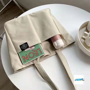 Sacs fourre-tout personnalisés originaux avec poche zippée, sacs fourre-tout en toile de coton écologiques avec logo - Product Image 5