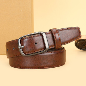 <span class=keywords><strong>Ceinture</strong></span> Homme en Cuir PU Vintage Polyvalente de Haute Qualité, <span class=keywords><strong>Ceinture</strong></span> de Costume Marron Tendance pour Gentleman d'Affaires - Product Image 4