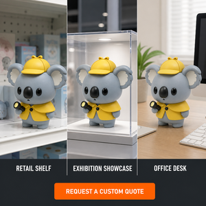 Figurina in Vinile Detective Koala Personalizzata OEM, Giocattolo Artistico Animale Investigatore Carino, Produzione Diretta - Product Image 5